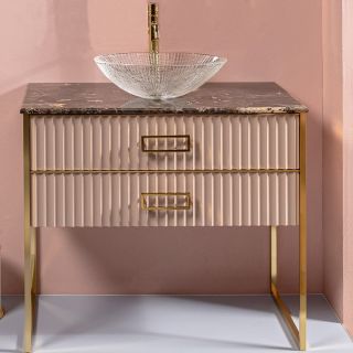 Тумба под раковину Armadi Art Monaco 80см капучино/золото 867-080-CPG